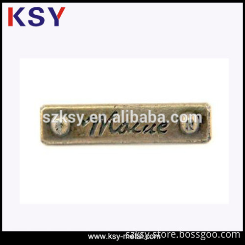 High quality metal labels for garment